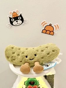 Jellycat AMUSEABLE PICKLE-Cute Food Toy-RARE HTF- NWTag &Protector-Fast Shipping - Picture 1 of 6