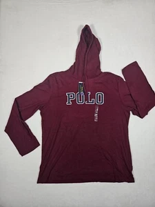 Polo Ralph Lauren Hoodie Men's XL Maroon Sweatshirt Pullover Logo NWT - Picture 1 of 11