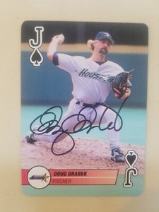 Doug Drabek Signed Auto 1995 Baseball Aces Playing Card Astros Pirates NICE!