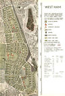 WEST HAM PLAISTOW UPTON PARK.Planned postwar redevelopment.ABERCROMBIE 1944 map