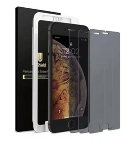 Protector de pantalla de vidrio de privacidad uShield para iPhone 8 / iPhone 7 - Paquete de 3 - Imagen 1 de 1