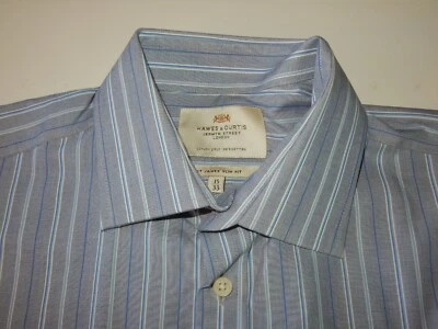 Camisa de vestir Hawes & Curtis para hombre puño francés talla 15-33 calce ajustado Foto 1 de 4