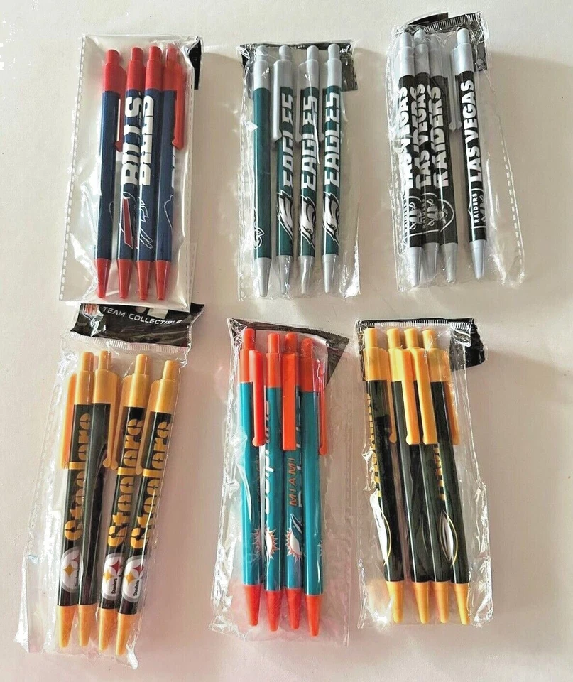 NFL Click Pens 4Pack Black Ink Choose Your Team - Image 1 of 1
