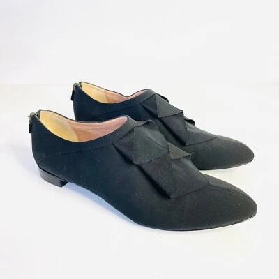 Zapatos planos Emporio Armani talla 41 10 negros origami de diseñador hechos en Italia nuevos sin caja Foto 1 de 4