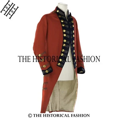 Uniforme Royal Marine Siglo XVII Mayor General Chaqueta Rojo Lana Uniforme Británico Foto 1 de 3