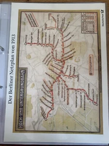Berliner Netzplan von 1913 Hoch- und Untergrundbahn - Bild 1 von 1