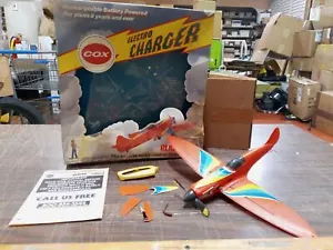Vtg 1976 Cox Electro Charger Blazer Line Control Airplane Model Red & Blue Racer - Picture 1 of 10