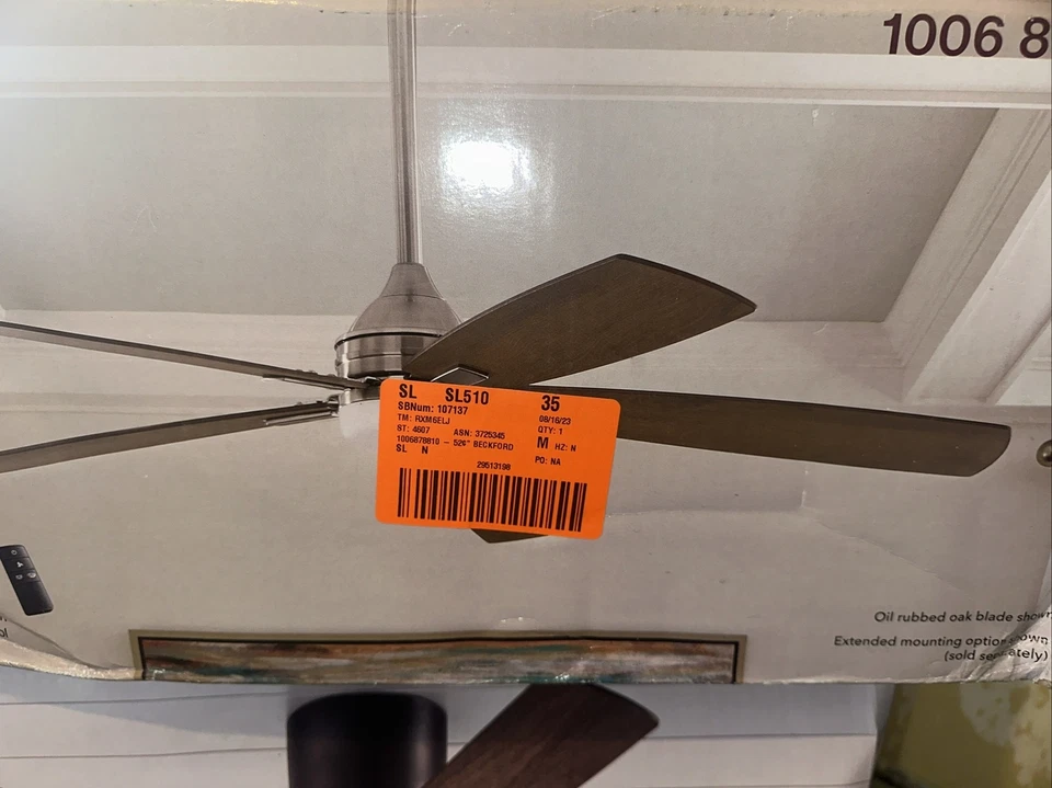 HDC Beckford 52” Indoor Integrated Led Color Changing Brushed Nickel CeilingFan - Image 1 of 1