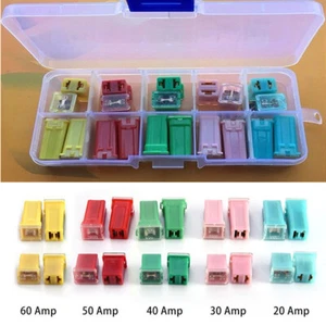 20Pcs Assortment Box Mini Fuses 20A 30A 40A 50A 60A Square Fuse Car Auto - Picture 1 of 11