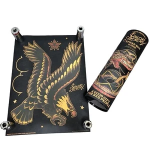 Sailor Jerry Rum Eagle Tattoo Traditional Limited Edition Canister Poster 15x11" - Picture 1 of 15
