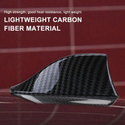 1x Fibra de Carbono Aleta de Tiburón Coche Antena Radio Señal FM/AM Accesorios Aéreos Foto 1 de 4