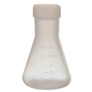 50ml Plastic Erlenmeyer Flask with Screw Cap, Karter Scientific, (Case/12) - Picture 1 of 1