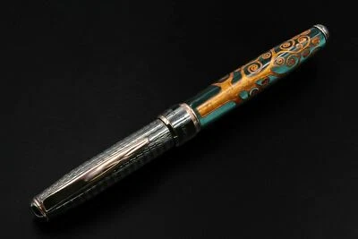 Cartuchos de tinta negros Klimt Three Of Life pluma de plata maciza con tapa y plumín tamaño F Foto 1 de 4