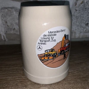 RARE West Germany Mercedes Benz Stoneware Beer Stein Mug .5 Liter - Picture 1 of 9
