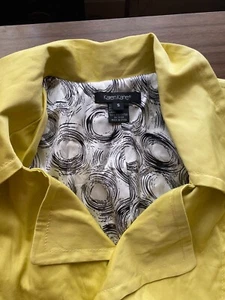 Karen Kane ~ Yellow (97% Cotten) Lined (Poly) Lightweight Jacket 30" ~ Size S - Picture 1 of 13