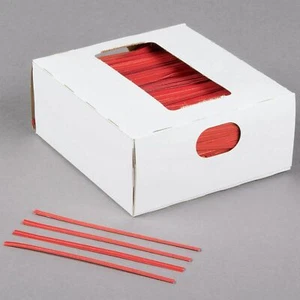 4 inch New uline   red plastic twist ties gift ties cable ties - s-2505bl - Picture 1 of 7