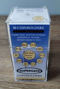 Paquete de 50 portamonedas de papel autoadhesivo SuperSafe 2x2 tamaños surtidos - Imagen 1 de 5