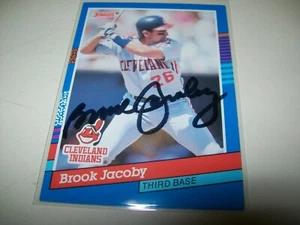 1991 DONRUSS BROOK JACOBY AUTOGRAPH AUTO #176 CLEVELAND INDIANS - Picture 1 of 2