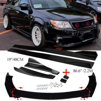 For Subaru Forester Front Bumper Lip Splitter Side Skirts Rear Lip Gloss Black Foto 1 de 4