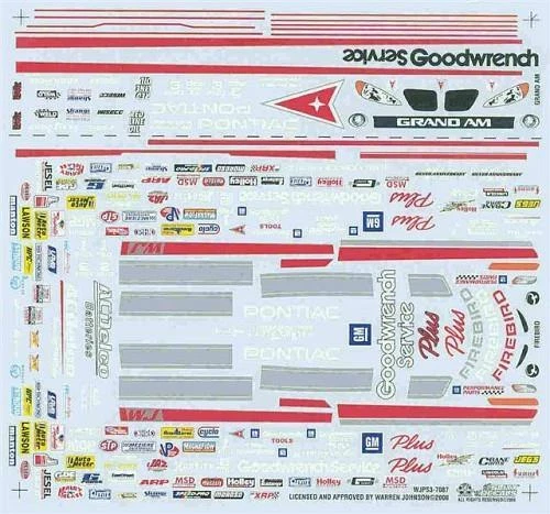Slixx 7087 Goodwrench Service black & silver P/S Warren Johnson 1/24 1/25 decal - Image 1 of 1
