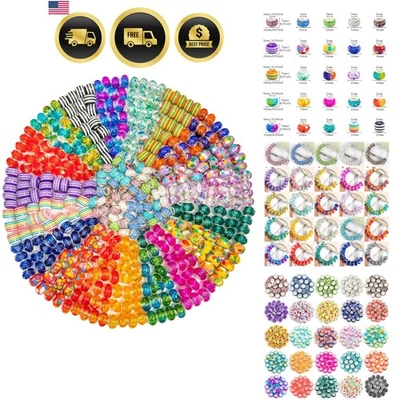 Cuentas de agujero grande Cuentas artesanales Cuentas espaciadoras Suministros para hacer joyas 300 un. Foto 1 de 4