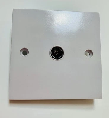 CED 1 Gang Co-Axial Socket White - Image 1 of 4