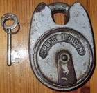 RARE Vintage CHUBB “Battleship” Padlock – Original CHUBB Key – Collectors Item