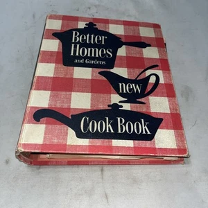 vtg 1953 Better Homes and Gardens Cookbook 5 Ring Binder Grandma Kitchen Core - Foto 1 di 3