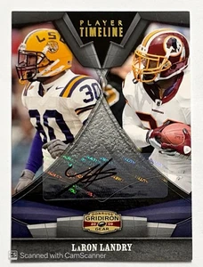 Autógrafo LaRon Landry 2009 Donruss Gridiron Gear Timeline automático/250 #13 - Imagen 1 de 2