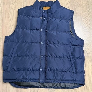 St Johns Bay Mens Puffer Vest XXL/XXG Blue Full Snap Zip Sleeveless Padded - Picture 1 of 6