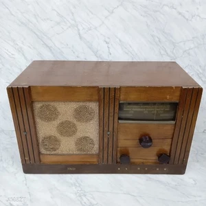 Radio tubo de vacío SHARP retro antigua años 50 Hayakawa Japón funcionando - Imagen 1 de 10
