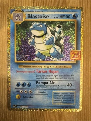Blastoise #003/025 Indonesian 25th Anniversary Promo NM/Near Mint Pokemon 2021 - Image 1 of 2