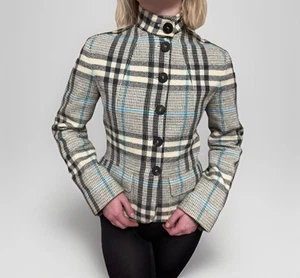 BURBERRY Jacket Blazer Coat Nova Check women's Gray - Picture 1 of 7