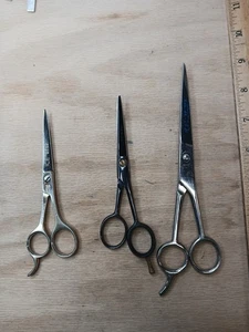 Ice Shears Fromm Black Fusion Scissors Shears 12558 Stainless Shears Lot 3 - Picture 1 of 17