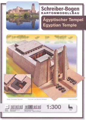Kartonmodell Ägyptischer Tempel 1:300 Schreiber Bogen