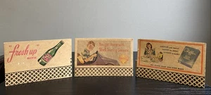 Lot VTG O Ga PaperFolding Billboard Signs 7up Shell Chiffon Train Railroad RR - Picture 1 of 17