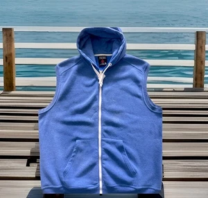 SWISS CROSS ATHLETISCHER ÄRMELLOSER HOODIE MIT DURCHGEHENDEM REISSVERSCHLUSS HIMMELBLAU HERREN GRÖSSE 3XL - Bild 1 von 3