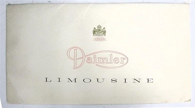 DAIMLER Limousine DR 450 Car Sales Brochure Sep 1961 - Image 1 of 4
