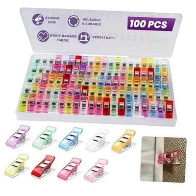 Clips de costura clip de edredón multiusos para tela plástico multicolor 100 un. Foto 1 de 4