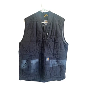 Carhartt Men’s XL Tall Black Gilliam Insulated Nylon Vest Lightweight Workwear - Picture 1 of 3