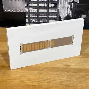 🟢 Apple Watch Strap 49mm Tan Alpine Loop Natural Titanium M Medium Original - Picture 1 of 24
