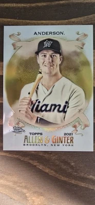 2021 Topps Chrome Allen and Ginter #199 Brian Anderson - GOLD Refractor/ 50 - Image 1 of 2