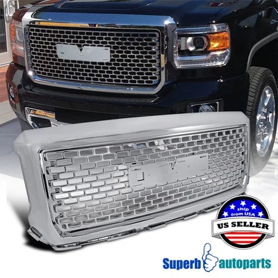 Fits 2014-2015 GMC Sierra 1500 1500HD Denali ABS Grille Front Hood Grill - Image 1 of 4