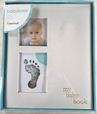 Pearhead Kate & Milo Baby Gray Linen My Baby Memory Book