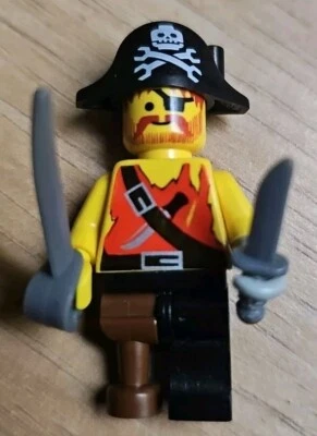 Lego Pirata Capitán Barba Roja Gancho con Espada Pistola Minifigura pi022 De Colección 1994 Foto 1 de 3