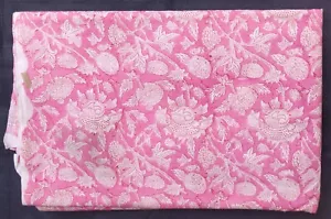 Indian Print Hand Block Printed Cotton Fabric - Picture 1 of 5