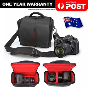 SLR DSLR Lens Camera Bag Shockproof Carry Case For Nikon Canon EOS Panasonic AUS - Picture 1 of 8