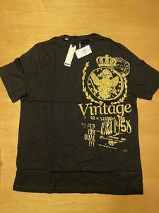 Camiseta Jeans by Buffalo Vintage Emblema Gráfico XL Negra Nueva Con Etiquetas - Imagen 1 de 4