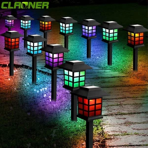 12 Pack Solar LED Landscape Lights Outdoor Garden Pathway Lighting Waterproof - Picture 1 of 18