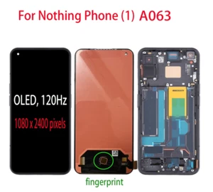 Telaio di ricambio digitalizzatore touch screen display LCD completo per telefono niente (1) - Foto 1 di 2